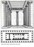 Tempio di Apollo a Basse; ricostruzione dell’interno e pianta